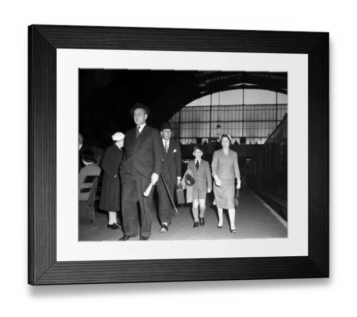 Framed Print : London; Accompanied by his Governess, Miss Peebles, the Prince of Wales, cap in hand Framed Print : London; Accompanied by his Governess, Miss Peebles, the Prince of Wales, cap in hand