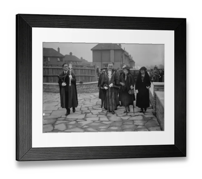 Framed Print : Princess Louise opens elementary school at Hendon. Princess Louise being received Framed Print : Princess Louise opens elementary school at Hendon. Princess Louise being received