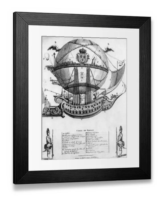 Framed Print : Paris : Vaisseau Royal Aerien 1784 Framed Print : Paris : Vaisseau Royal Aerien 1784