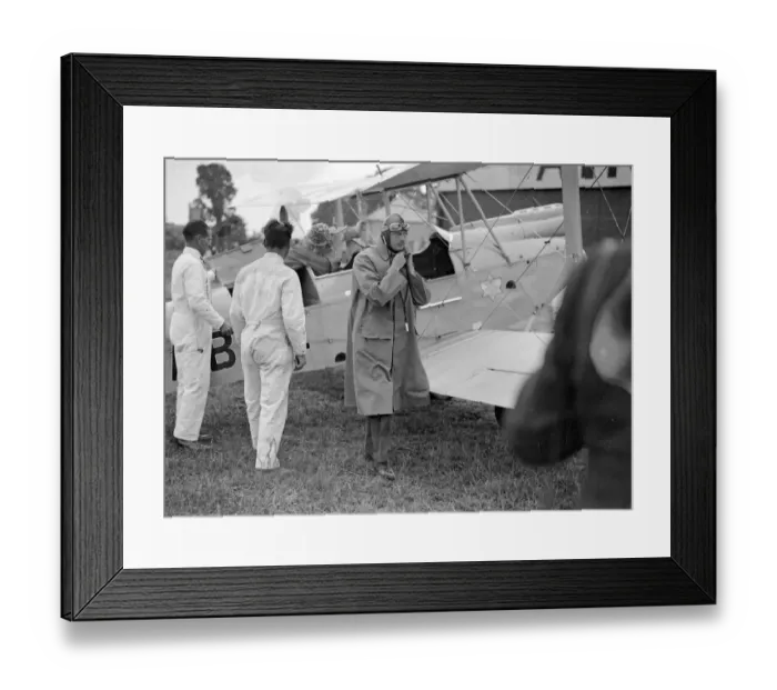 Framed Print : The Duke of Gloucester in flying kit, on the occasion of his opening the Air Service