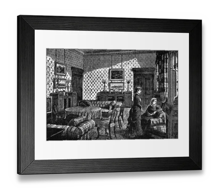 Framed Print : Royal Apartments The Drawing Room at Balmoral is draped in Balmoral tartan - a quaint Framed Print : Royal Apartments The Drawing Room at Balmoral is draped in Balmoral tartan - a quaint