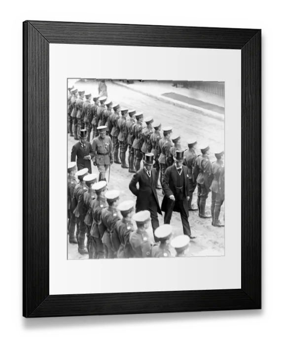 Framed Print : King inspects Guard of Honour at opening of Royal Society of Medicines building