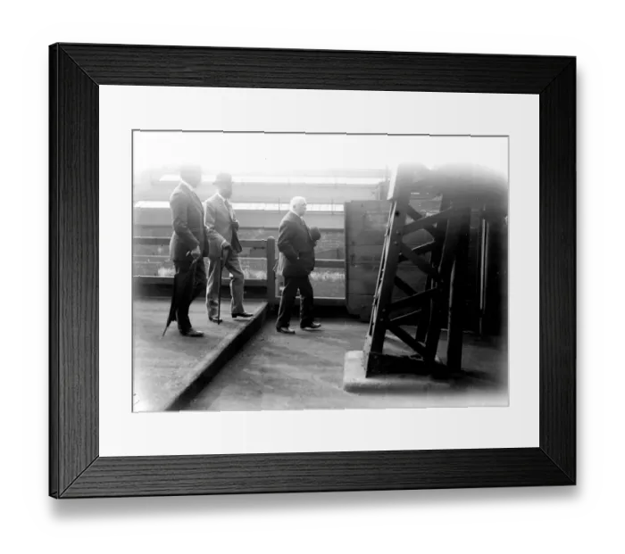 Framed Print : Royal tour in Yorkshire. King about to enter the coal mines. 1912 Framed Print : Royal tour in Yorkshire. King about to enter the coal mines. 1912