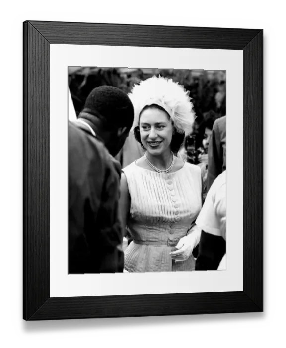 Framed Print : A Smiling Princess Margaret, is greeted on arrival at Montego Bay, Jamaica, by the Mayor Framed Print : A Smiling Princess Margaret, is greeted on arrival at Montego Bay, Jamaica, by the Mayor