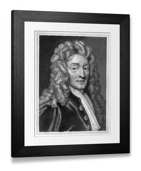 Framed Print : Sir Christopher Wren painted by G. Kneller, engraved by Charles Pye, published in Framed Print : Sir Christopher Wren painted by G. Kneller, engraved by Charles Pye, published in