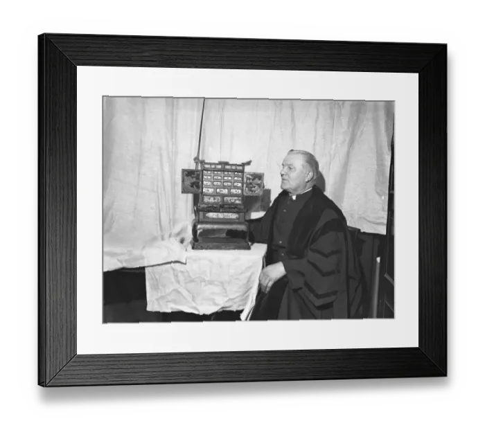 Framed Print : An antique Chinese cabinet presented by Queen Mary for the Christmas sale in aid Framed Print : An antique Chinese cabinet presented by Queen Mary for the Christmas sale in aid