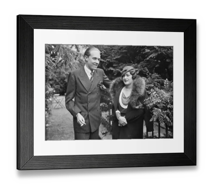 Framed Print : Prince and Princess of Asturias. 8 June 1933 Framed Print : Prince and Princess of Asturias. 8 June 1933