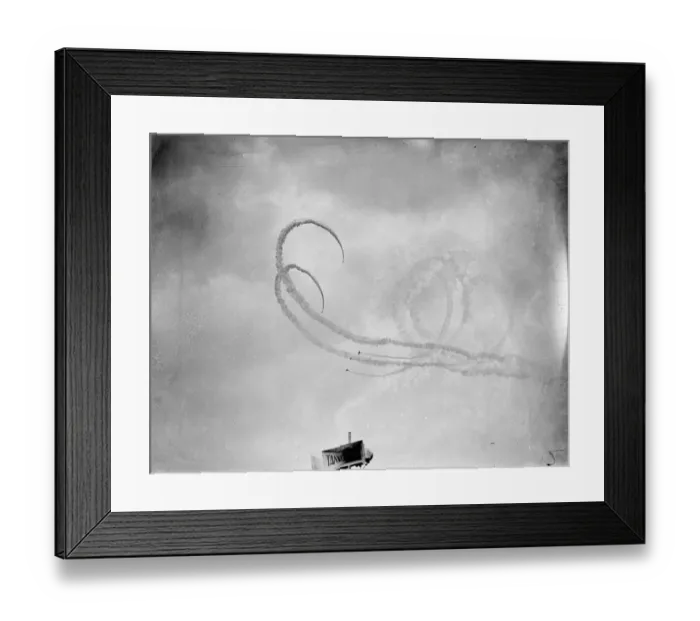 Framed Print : Royal Airforce Bristol Bulldog fighter planes fly in formation during a smoke display Framed Print : Royal Airforce Bristol Bulldog fighter planes fly in formation during a smoke display