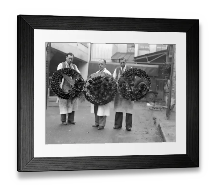 Framed Print : Ex-servicemen at the British Legion Poppy Factory at Richmond are busy preparing Framed Print : Ex-servicemen at the British Legion Poppy Factory at Richmond are busy preparing