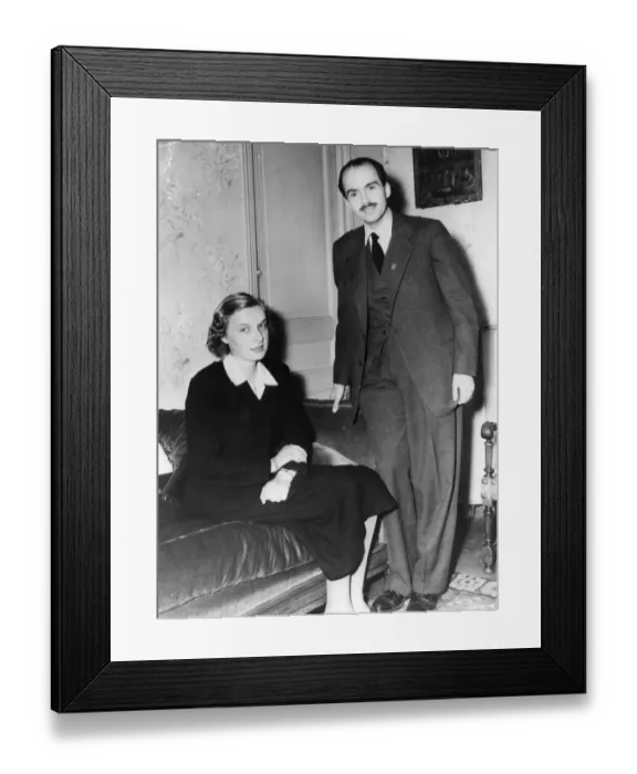 Framed Print : Archduke Otto of Hapsburg and his fiancee Princess Sax-Meiningen seen in Paris where Framed Print : Archduke Otto of Hapsburg and his fiancee Princess Sax-Meiningen seen in Paris where
