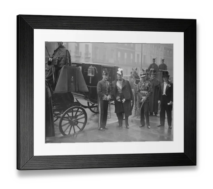 Framed Print : County Roczynski, the new Polish Ambassador, presents credentials to the King Framed Print : County Roczynski, the new Polish Ambassador, presents credentials to the King