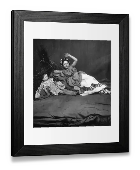 Framed Print : The Princess Royal and Prince Arthur as Summer in the The Seasons 1854 Framed Print : The Princess Royal and Prince Arthur as Summer in the The Seasons 1854