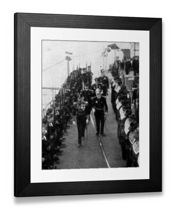 Framed Print : France honouring Britain, and Britain France and the king. King George V inspecting Framed Print : France honouring Britain, and Britain France and the king. King George V inspecting