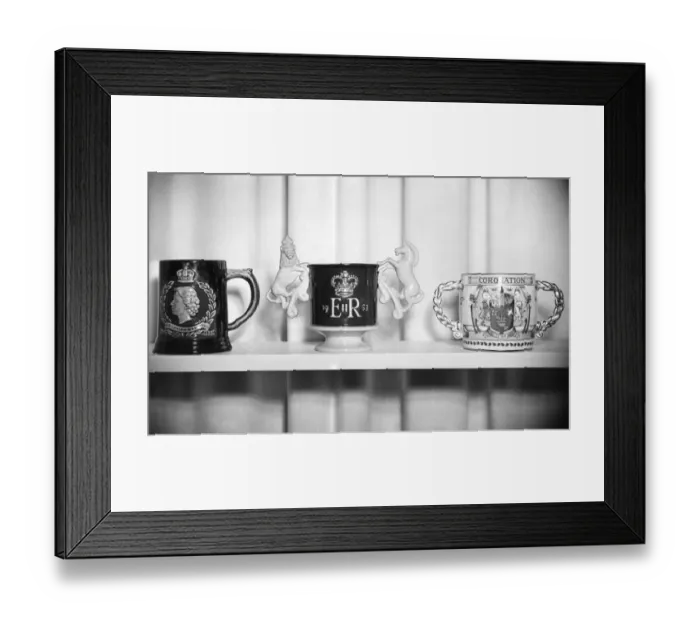 Framed Print : Coronation Souvenir Three Souvenir Mugs for the Coronation 11 November Framed Print : Coronation Souvenir Three Souvenir Mugs for the Coronation 11 November