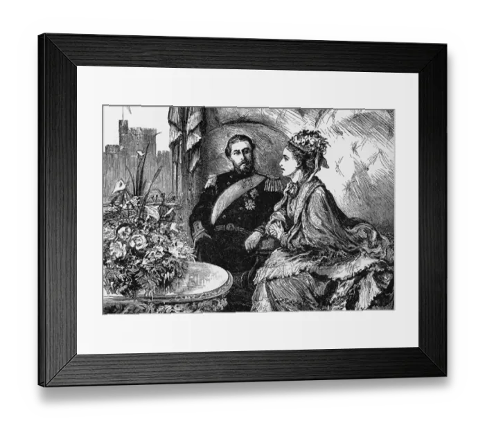 Framed Print : The New Duchess of Edinburghs first view of Windsor Castle 1874 Framed Print : The New Duchess of Edinburghs first view of Windsor Castle 1874