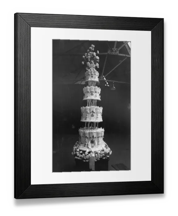 Framed Print : The Wedding cake of H R H Princess Elizabeth and Prince Philip The cake is of four tiers Framed Print : The Wedding cake of H R H Princess Elizabeth and Prince Philip The cake is of four tiers