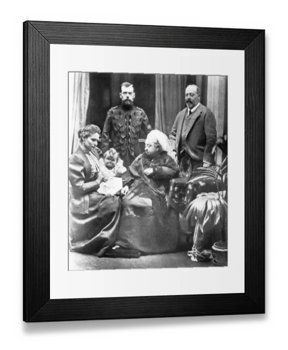 Framed Print : Queen Victoria, The Prince of Wales, Russian Royal Family Tsar Nicholas II, the Tsarina Framed Print : Queen Victoria, The Prince of Wales, Russian Royal Family Tsar Nicholas II, the Tsarina