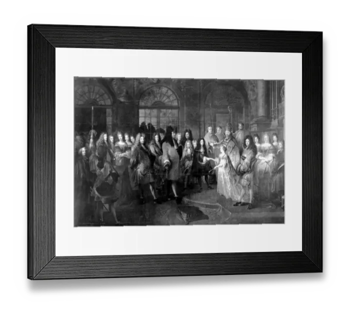 Framed Print : Marriage of the Duc de Bourgogne and Princess Marie-Adelaide of Savoy, 7th December Framed Print : Marriage of the Duc de Bourgogne and Princess Marie-Adelaide of Savoy, 7th December