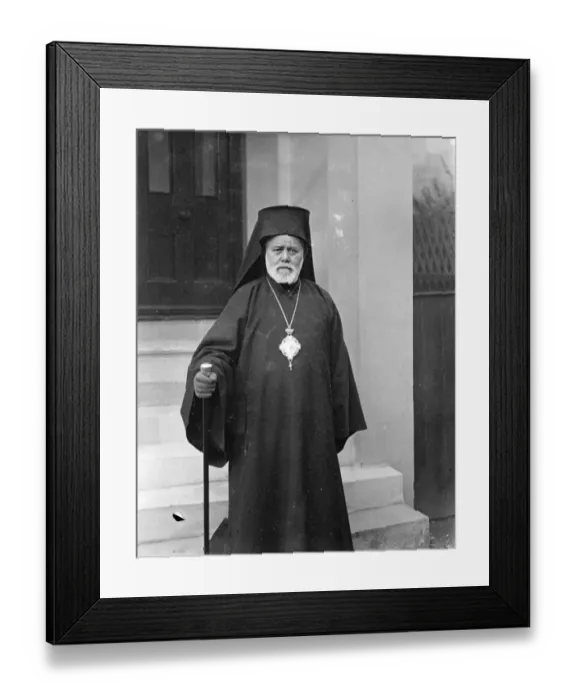 Framed Print : Archbishop Germanos goes to Buckingham Palace to rehearse for royal wedding. 26 Framed Print : Archbishop Germanos goes to Buckingham Palace to rehearse for royal wedding. 26