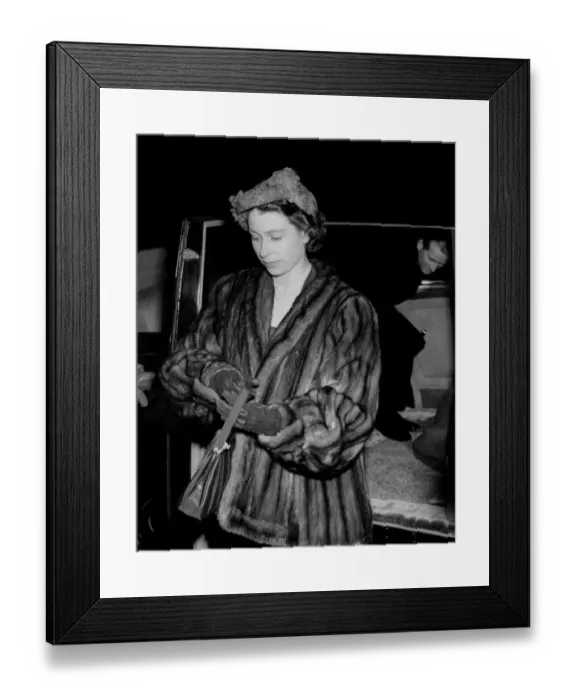 Framed Print : Princess and Duke Take Tea Princess Elizabeth, who was accompanied by the Duke