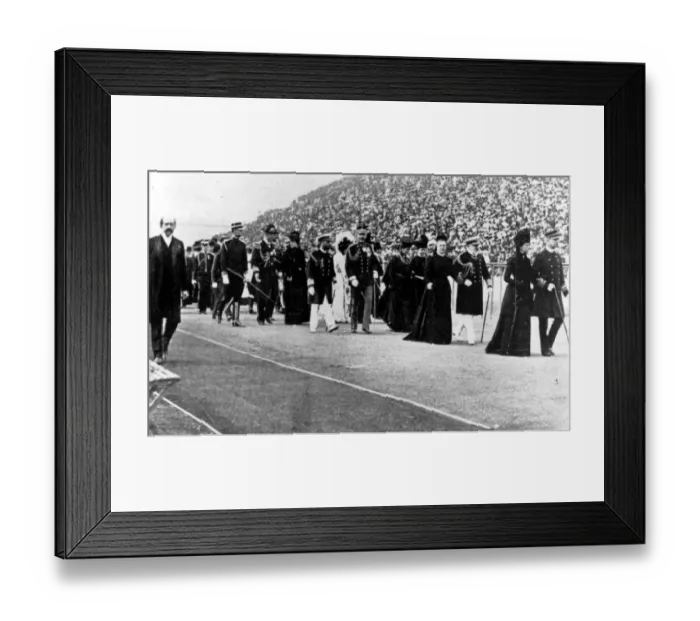 Framed Print : Royal Procession across Stadium, 1906 Olympic Games Framed Print : Royal Procession across Stadium, 1906 Olympic Games