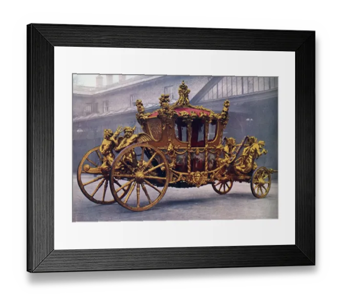 Framed Print : The Kings State Coach: The carriage used at the Coronations of English Sovereigns Framed Print : The Kings State Coach: The carriage used at the Coronations of English Sovereigns