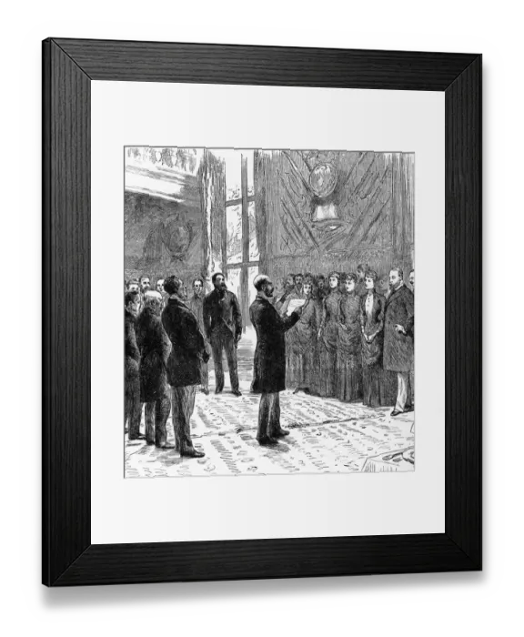 Framed Print : The Prince receives a deputation of the London Trades Council at Sandringham to convey Framed Print : The Prince receives a deputation of the London Trades Council at Sandringham to convey