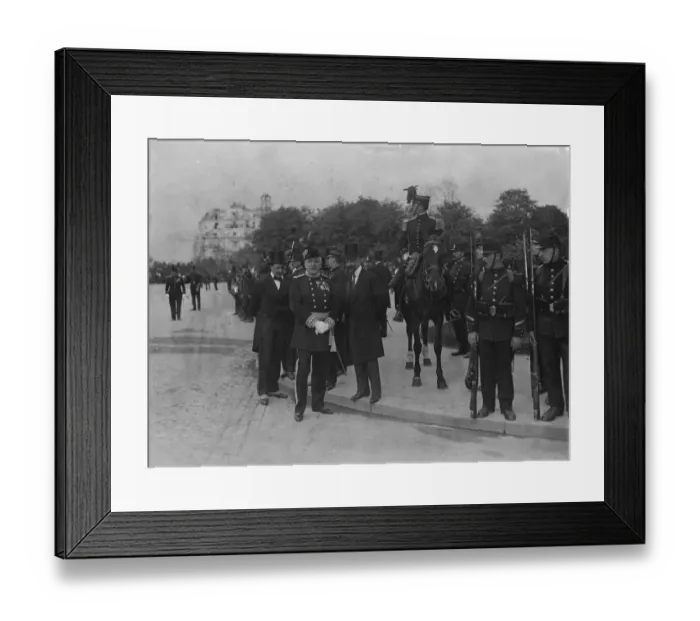 Framed Print : Royal Visit To Paris Mons Chanot, of the French Police Visit of King George