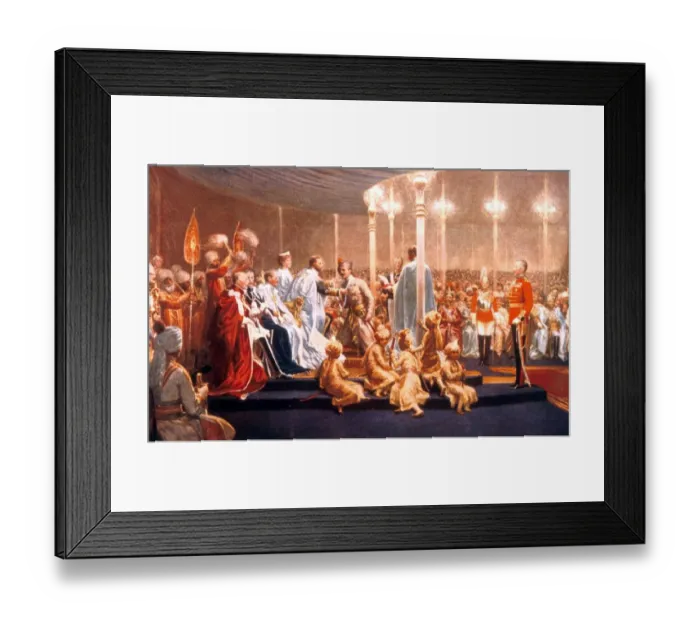 Framed Print : The Coronation Durbar of King George V and Queen Mary in India. Pictured is Framed Print : The Coronation Durbar of King George V and Queen Mary in India. Pictured is