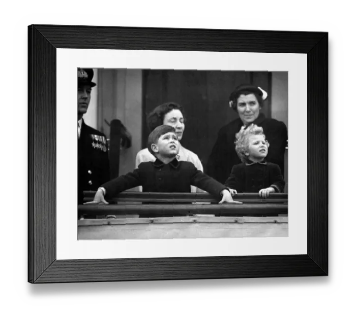 Framed Print : Prince Charles and Princess Anne today boarded the Royal yacht Britannia at Portsmouth Framed Print : Prince Charles and Princess Anne today boarded the Royal yacht Britannia at Portsmouth