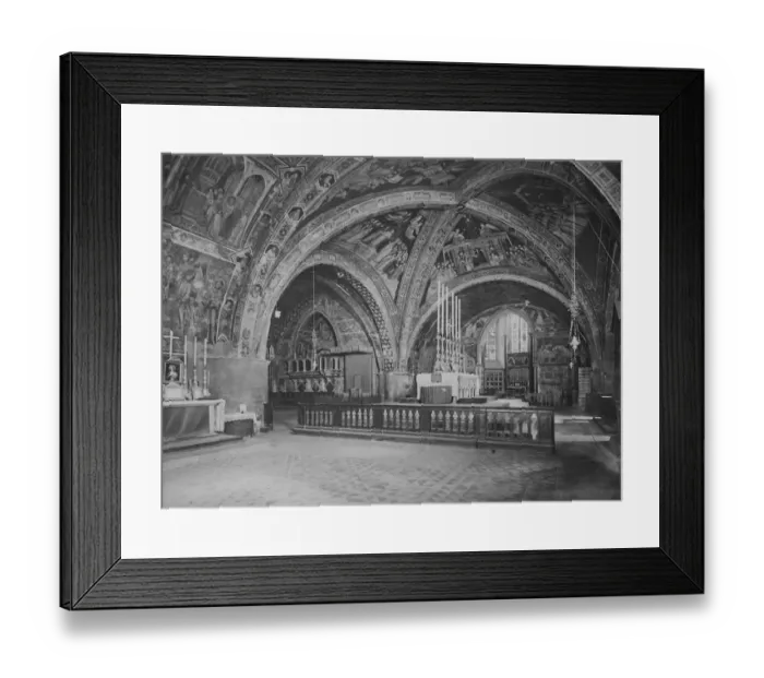 Framed Print : Scene of the Royal wedding. The interior of the lower church of St Francis at Assisi Framed Print : Scene of the Royal wedding. The interior of the lower church of St Francis at Assisi