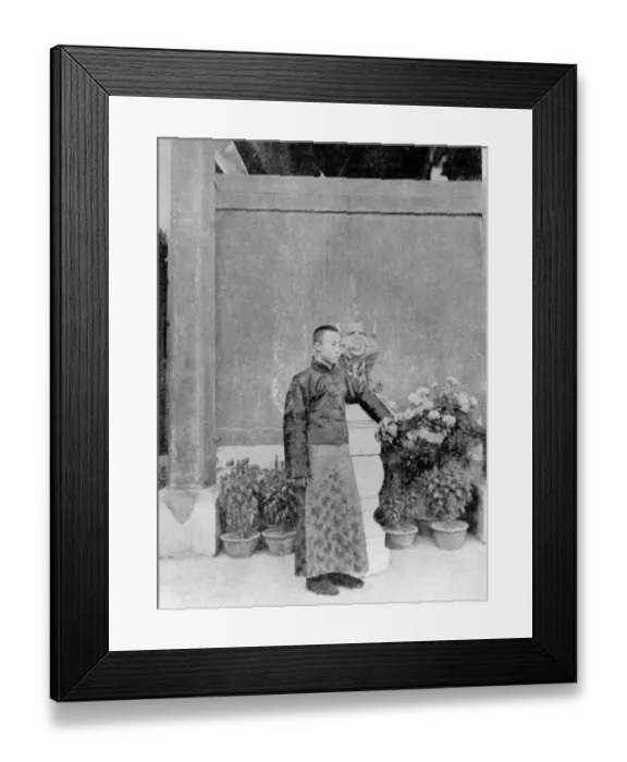 Framed Print : Pu Yi, the last emperor of China aged 16 on his wedding day 1922 Framed Print : Pu Yi, the last emperor of China aged 16 on his wedding day 1922