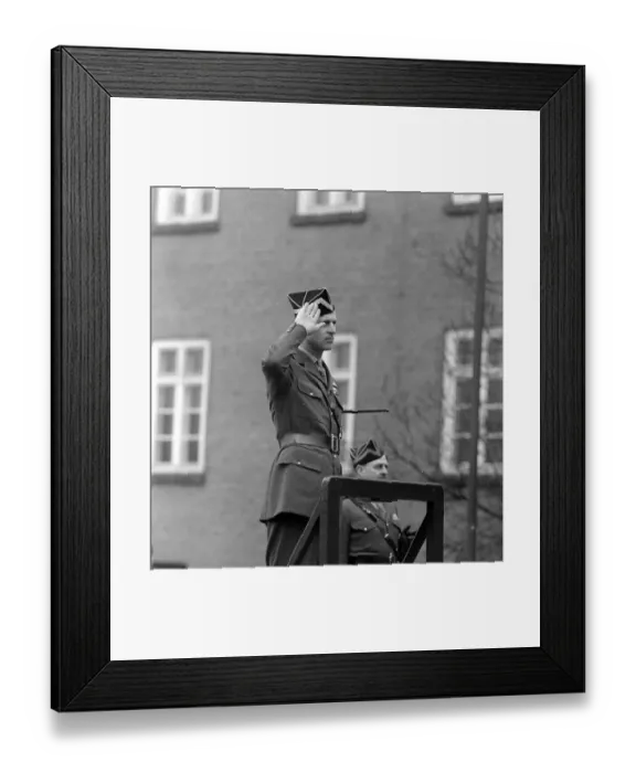 Framed Print : Luneburg Germany Prince Philip, the Colonel in Chief of the VIII Kings Royal Irish Framed Print : Luneburg Germany Prince Philip, the Colonel in Chief of the VIII Kings Royal Irish