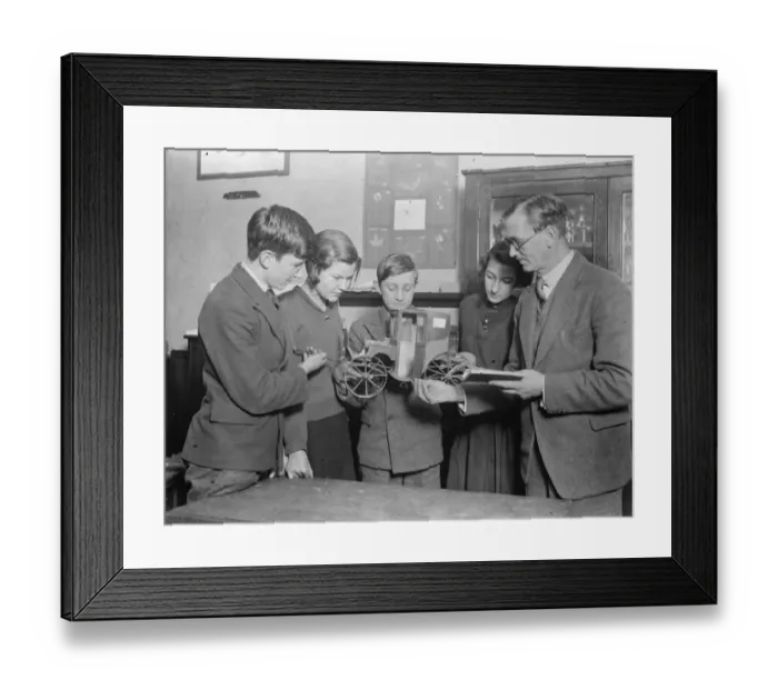 Framed Print : A toy King Edward played with has been unearthed at Kew School. 9 January 1935 Framed Print : A toy King Edward played with has been unearthed at Kew School. 9 January 1935