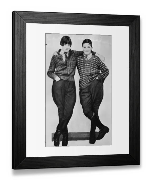 Framed Print : The Swedish royal romance. Miss Nissvandt with her younger brother Sven Olof Alfred