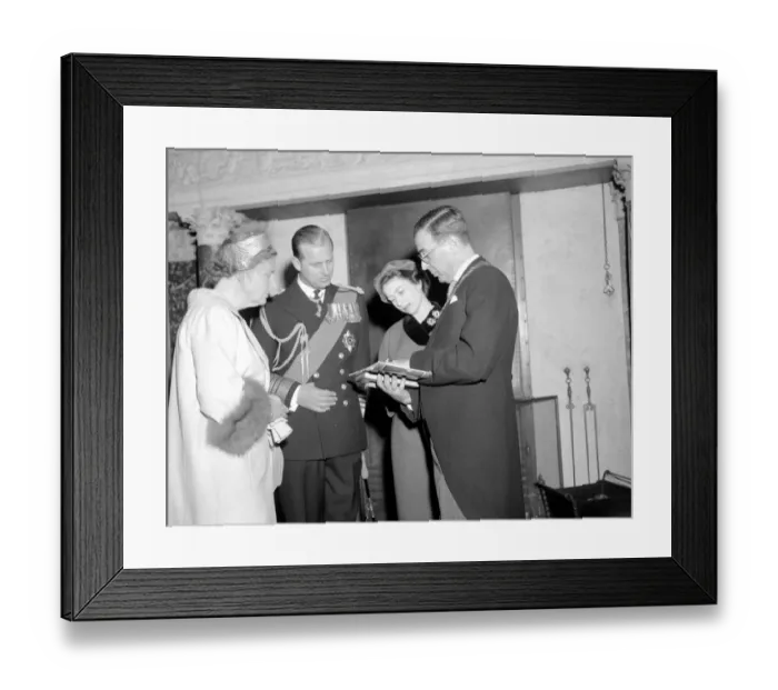 Framed Print : Amsterdam The Netherlands Three day state visit Queen and Prince Philip. Mayor of Amsterdam