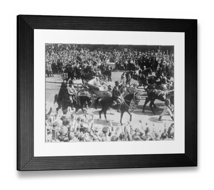 Framed Print : Princess Juliana and consort visit Amsterdam with Queen Wilhelmina. To be introduced Framed Print : Princess Juliana and consort visit Amsterdam with Queen Wilhelmina. To be introduced