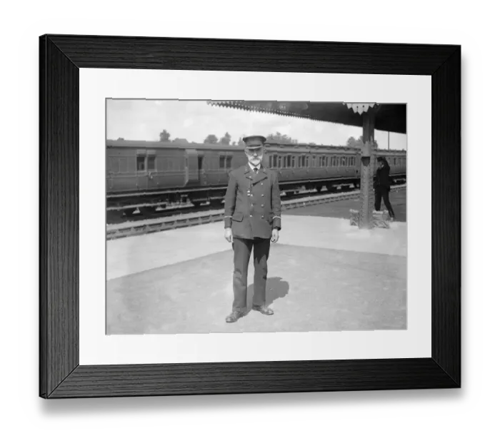 Framed Print : The Royal Guard. Mr T. Willie, Guard on the Great Western Railway for 38 years Framed Print : The Royal Guard. Mr T. Willie, Guard on the Great Western Railway for 38 years