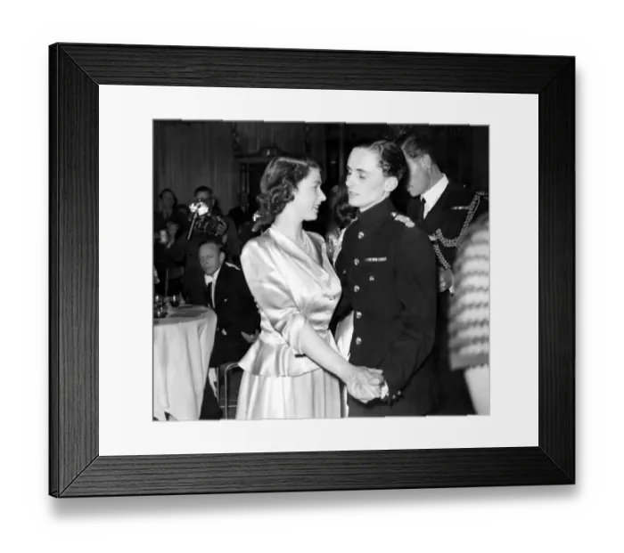 Framed Print : Princess Elizabeth made her first public appearance at a charity ball when she was Framed Print : Princess Elizabeth made her first public appearance at a charity ball when she was
