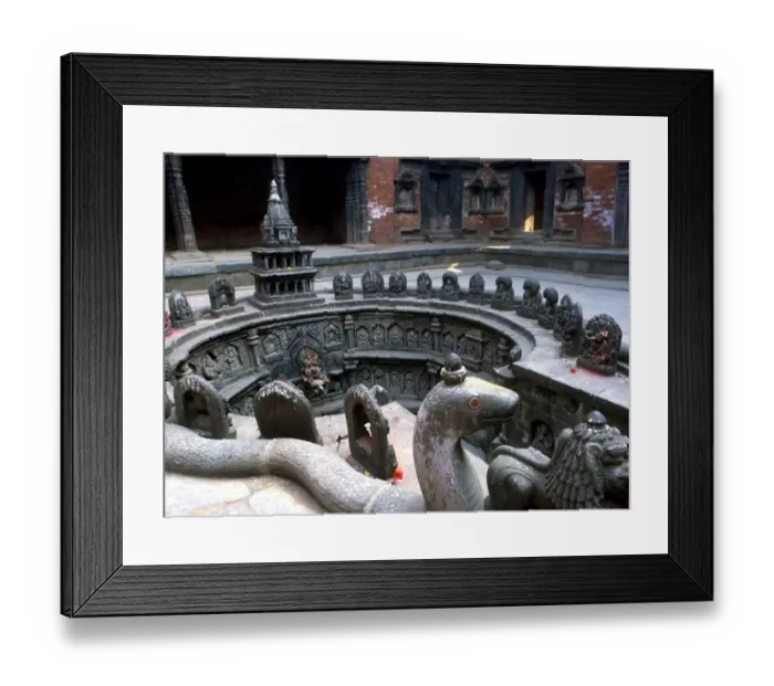 Framed Print : NEPAL - Patan The sunken royal bath of the Tusha Hiti, at Patan, dated to 1670 Framed Print : NEPAL - Patan The sunken royal bath of the Tusha Hiti, at Patan, dated to 1670