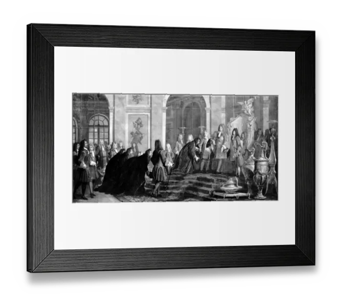 Framed Print : Louis XIV receiving the Doge of Genoa in the Galerie des Glaces, 15 May 1685, by Claude Halle Framed Print : Louis XIV receiving the Doge of Genoa in the Galerie des Glaces, 15 May 1685, by Claude Halle