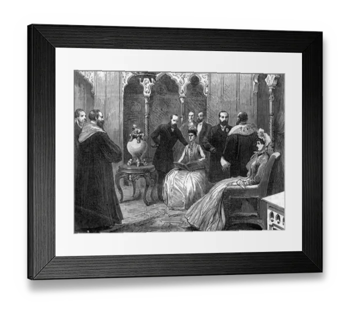 Framed Print : The Glasgow International Exhibition. Royal Reception Room May 1888 Framed Print : The Glasgow International Exhibition. Royal Reception Room May 1888