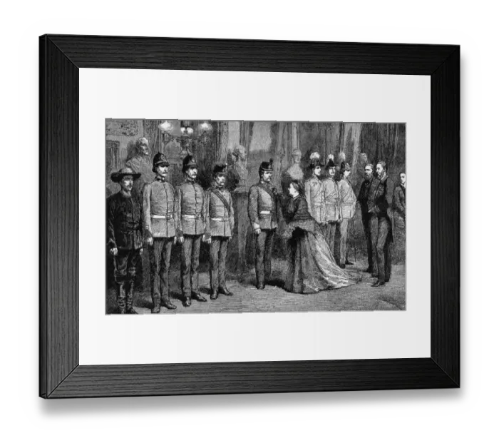 Framed Print : Zulu and Afghan War Heroes The ceremony performed at Windsor was simple, brief