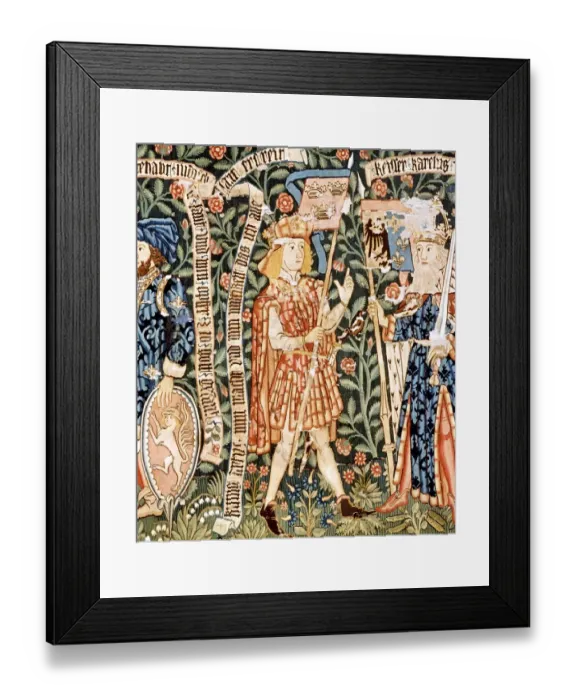 Framed Print : King Arthur as one of the Nine Worthies 1490 Framed Print : King Arthur as one of the Nine Worthies 1490