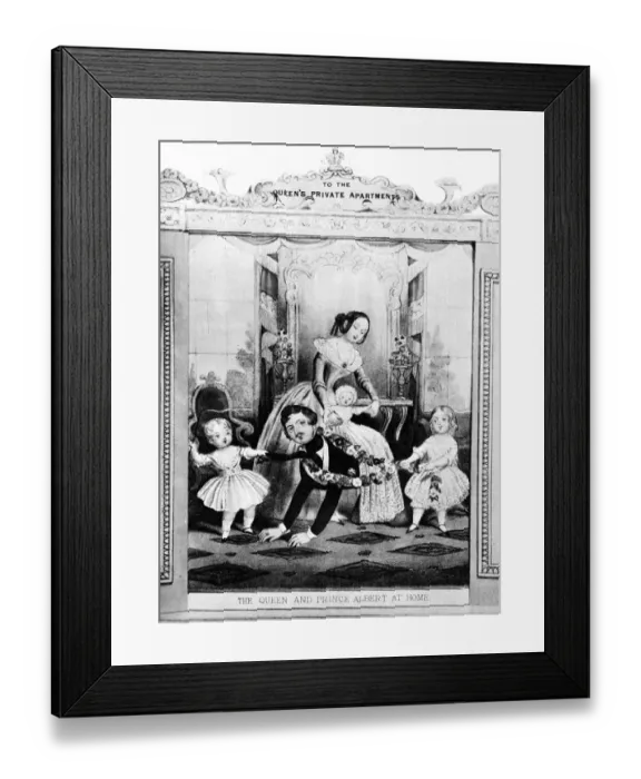 Framed Print : The Royal family at home