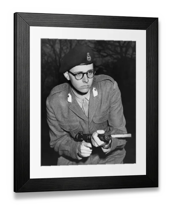 Framed Print : Prince Leka - son of ex-king Zog of Albania training at Sandhurst 8th March 1958