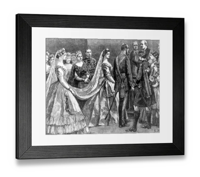 Framed Print : Princess Helena marries Prince Christian of Schleswig Holstein at the chapel within Framed Print : Princess Helena marries Prince Christian of Schleswig Holstein at the chapel within