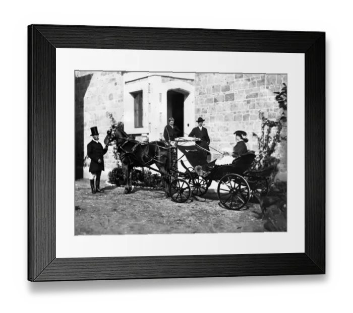 Framed Print : A Royal Princess in Pony Chaise taken at Osborne House in the early 1860s Framed Print : A Royal Princess in Pony Chaise taken at Osborne House in the early 1860s