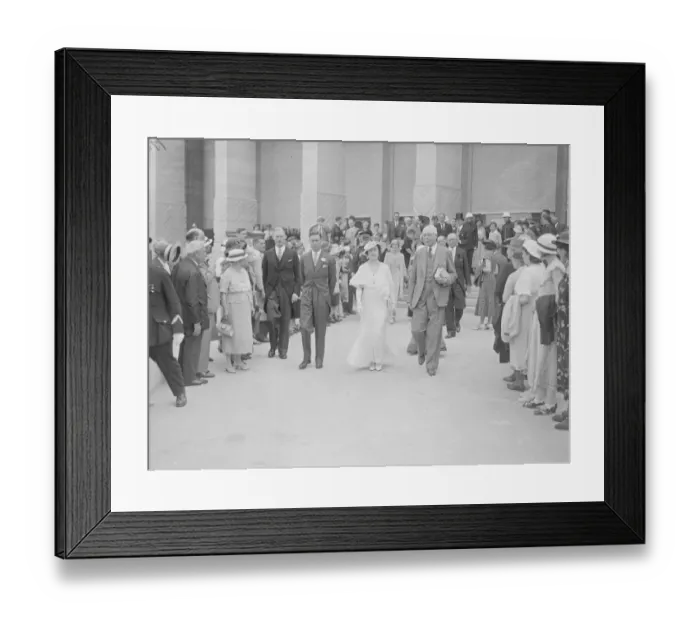 Framed Print : Duke and Duchess of York in Brussels for British week. 1 July 1935 Framed Print : Duke and Duchess of York in Brussels for British week. 1 July 1935