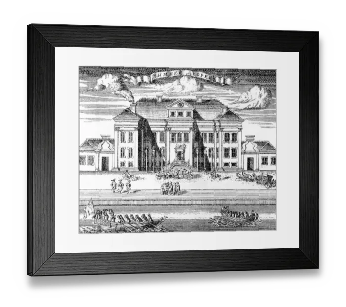 Framed Print : The White Palace St Petersburg 1717 Framed Print : The White Palace St Petersburg 1717
